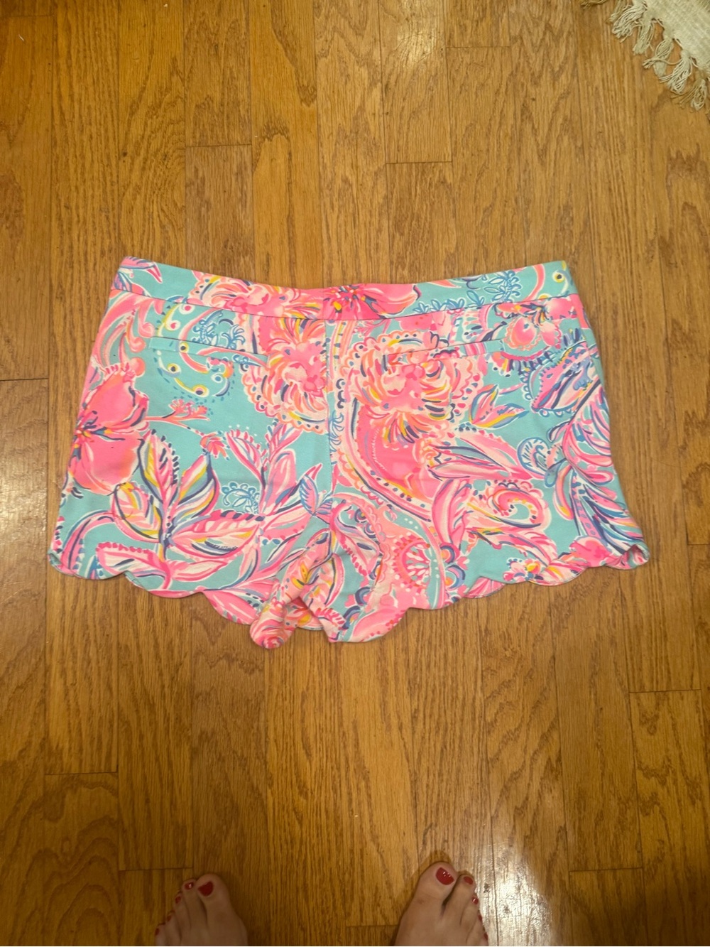 LILLY PULITZER Stretch Twill Buttercup Shorts "Isla de Coco" Size 16 - Picture 4 of 10